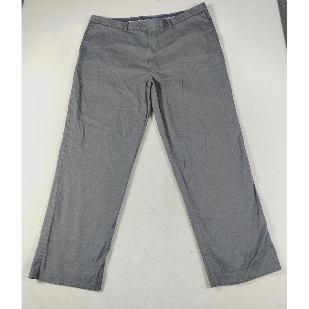 Roundtree & Yorke TravelSMART Pants Mens 44 Gray Stretch Dress Travel Casual